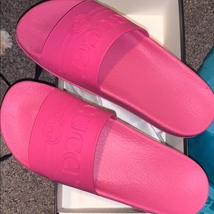 Pink Gucci Slides